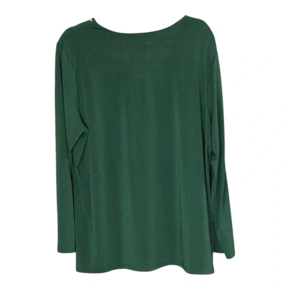 Green Studded Women's Top by Premise size 1X - Picture 2 of 4